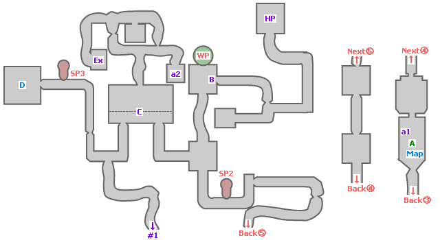 地図：アイオローン遺跡 地上1階
